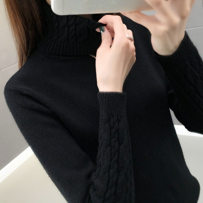 Blusa Feminina Tricô Gola Alta